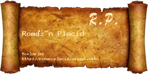 Román Placid névjegykártya